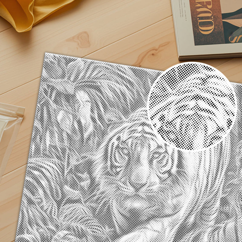 Tigre blanco en el bosque – Pintura de puntos