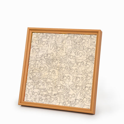 Periquito - Puzzle de madera para colorear