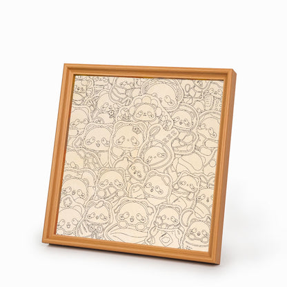 Panda II - Puzzle de madera para colorear