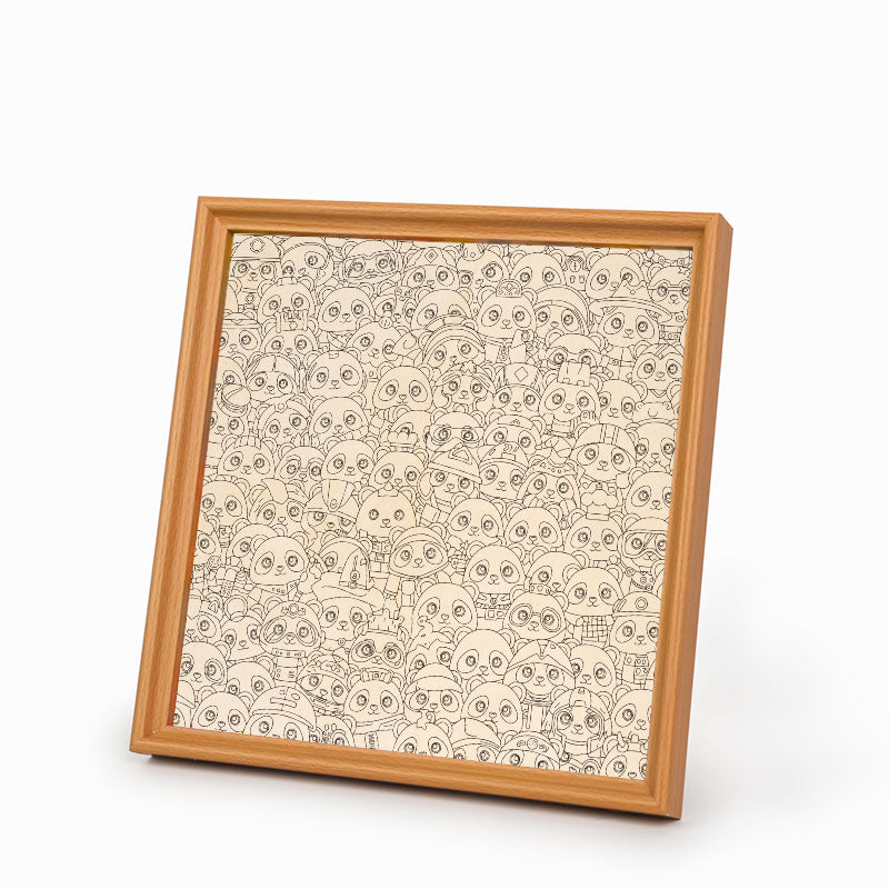 Panda - Puzzle de madera para colorear
