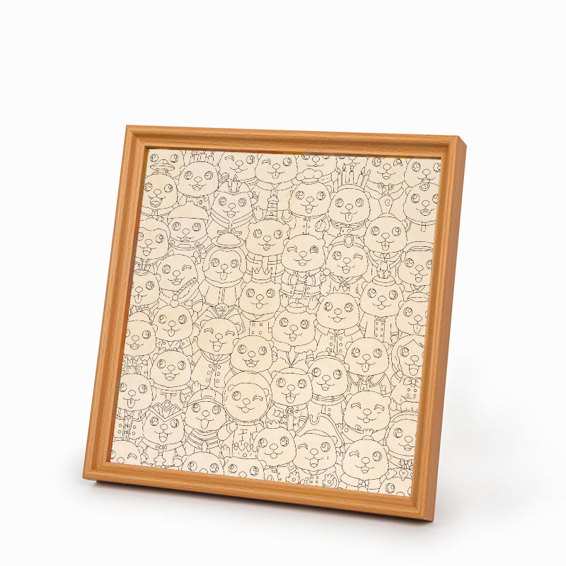 Perezoso - Puzzle de madera para colorear
