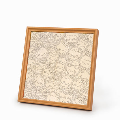 Dulces delicias - Puzzle de madera para colorear