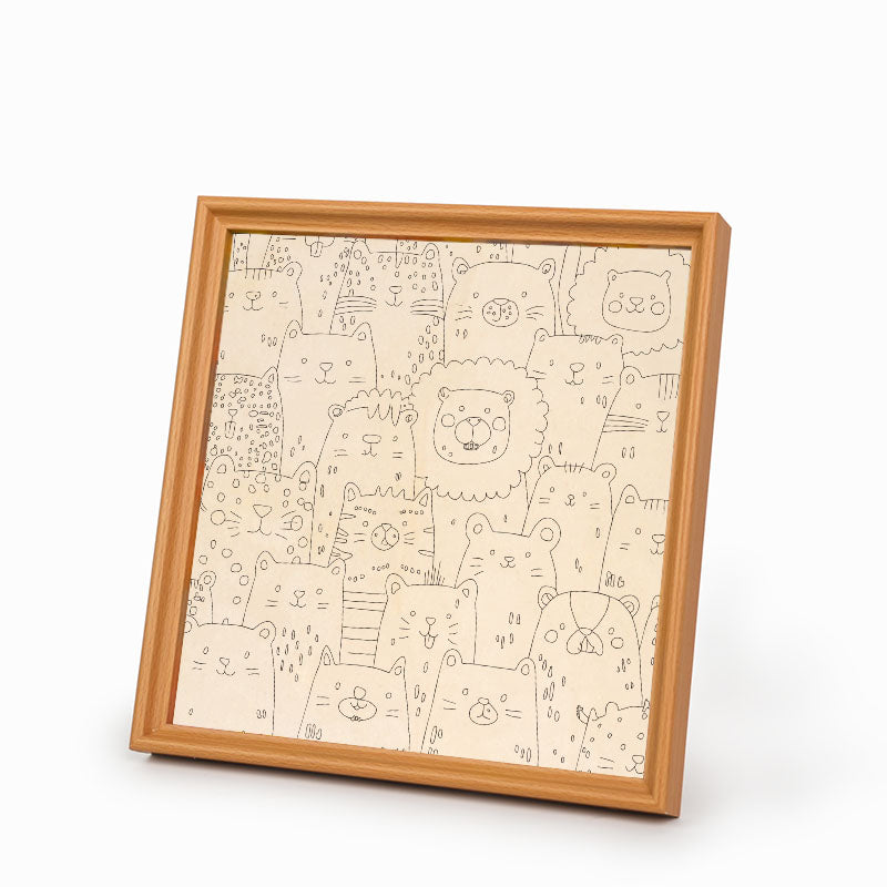 Paraíso Animal - Puzzle de madera para colorear
