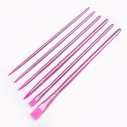 Set de Pinceles de Nailon (6 Piezas)
