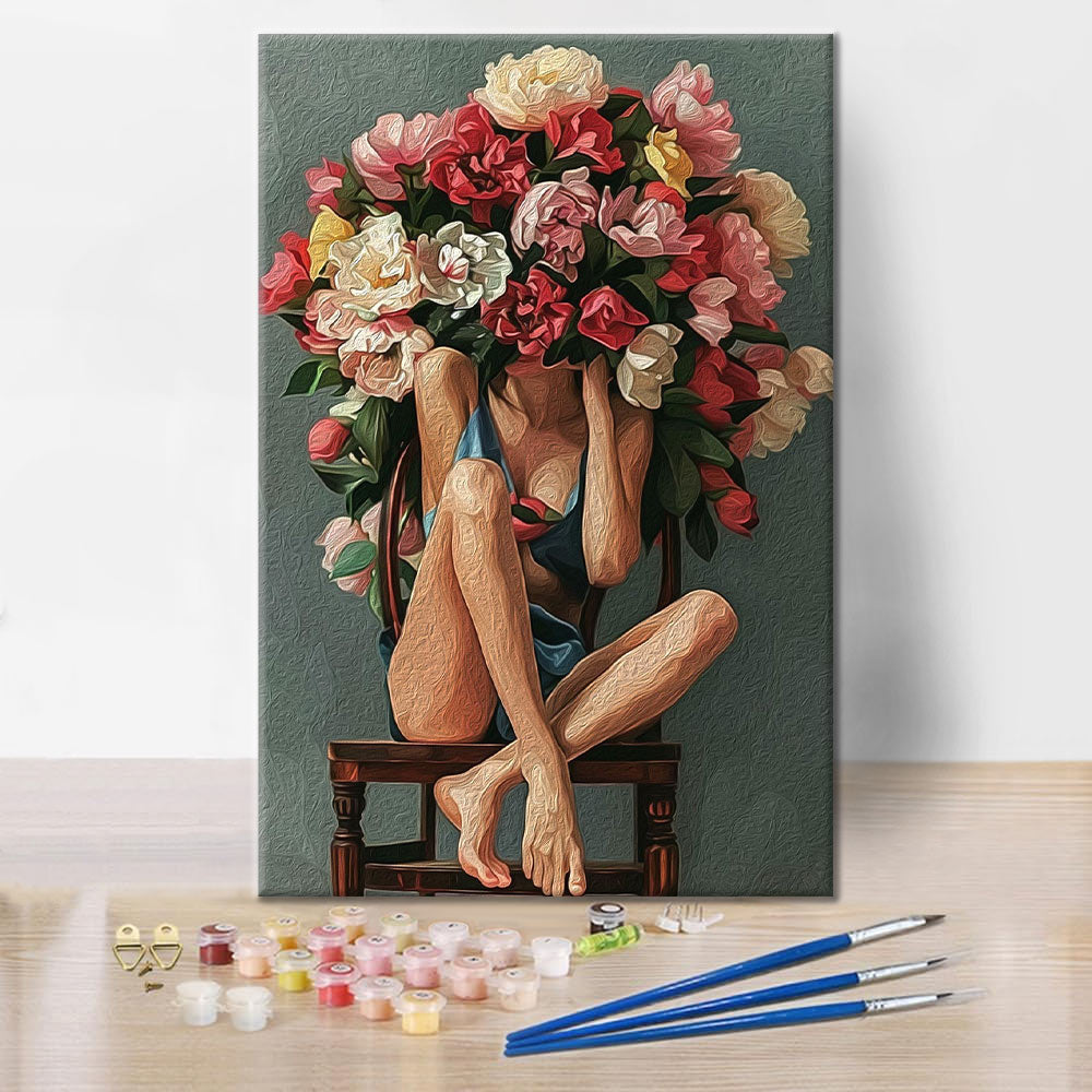 Niña de las flores - Pintar por Números