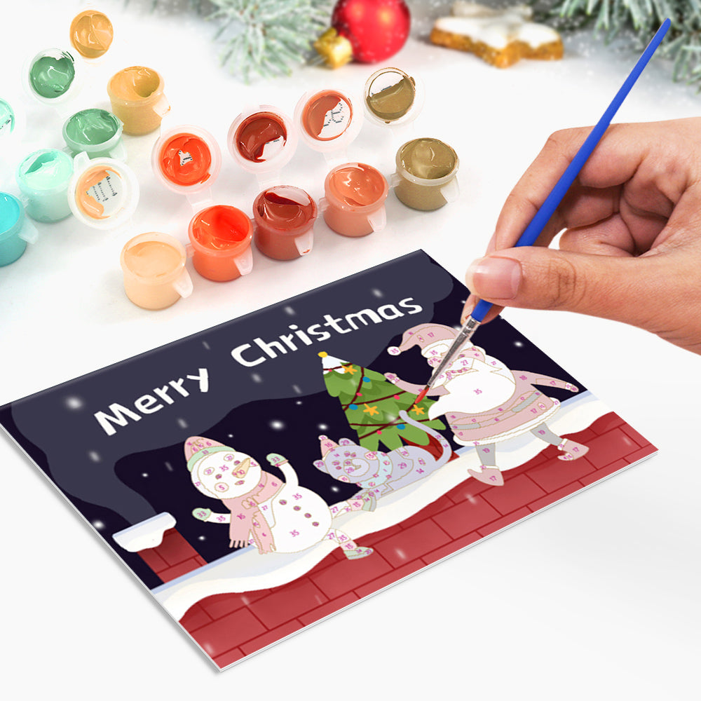 Tarjeta De Navidad V - Pintar por Números