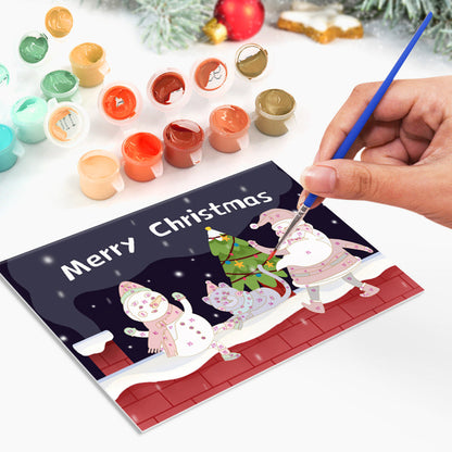 Tarjeta De Navidad V - Pintar por Números