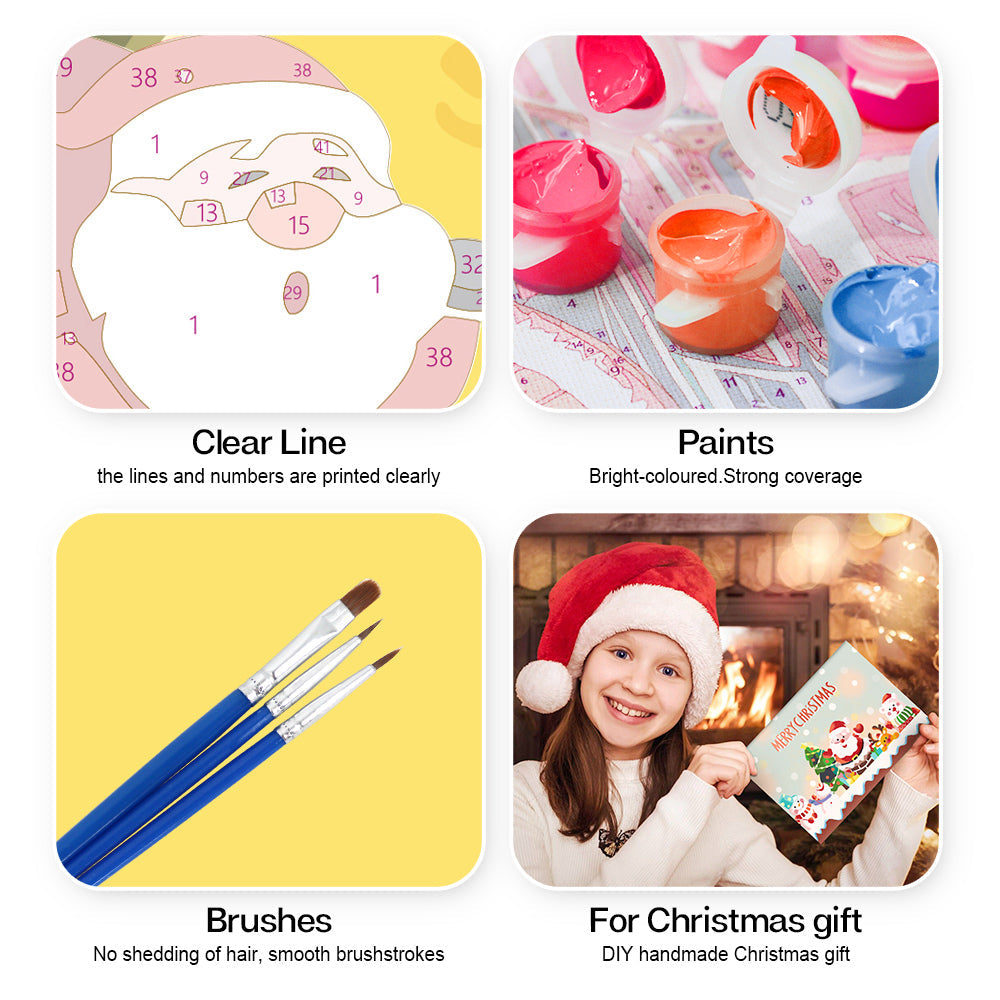 Tarjeta De Navidad V - Pintar por Números