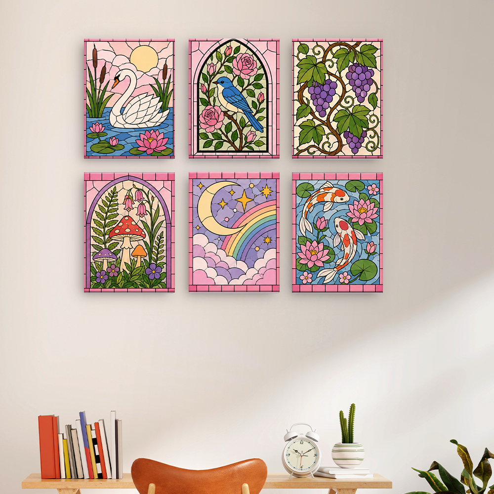 Vidriera encantada – Pintura por números