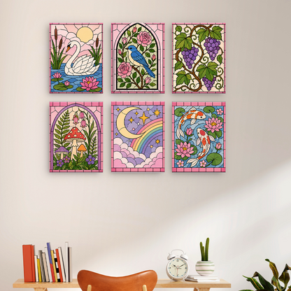Vidriera encantada – Pintura por números
