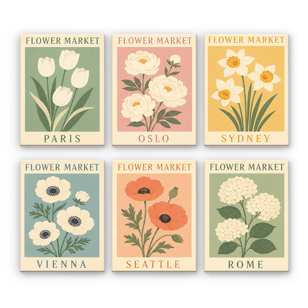 Viajes por mercados de flores – Pintura por números