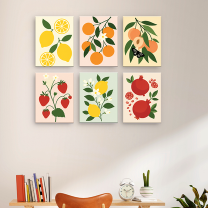 Jardín de frutas frescas – Pintura por números