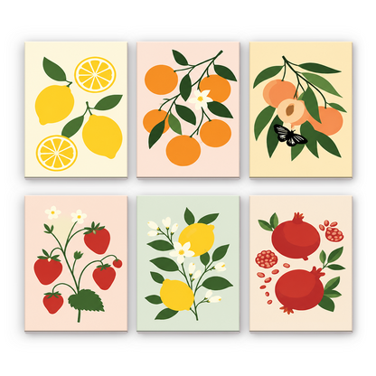 Jardín de frutas frescas – Pintura por números