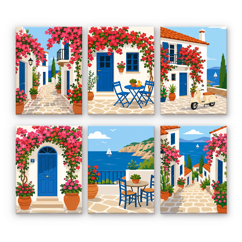 Flores del Mediterráneo – Pintura por números
