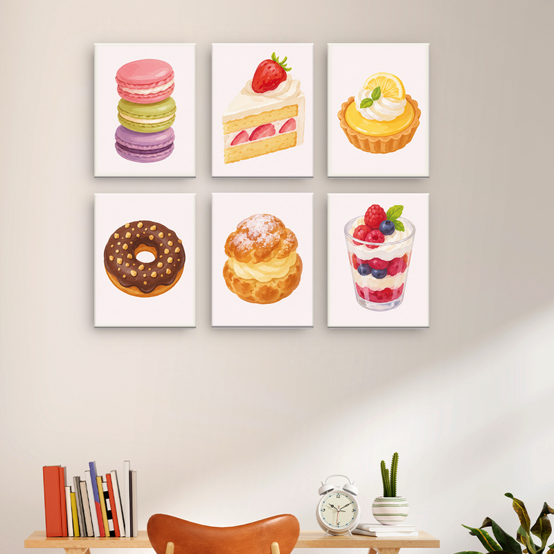 Delicias de postres pastel – Pintura por números