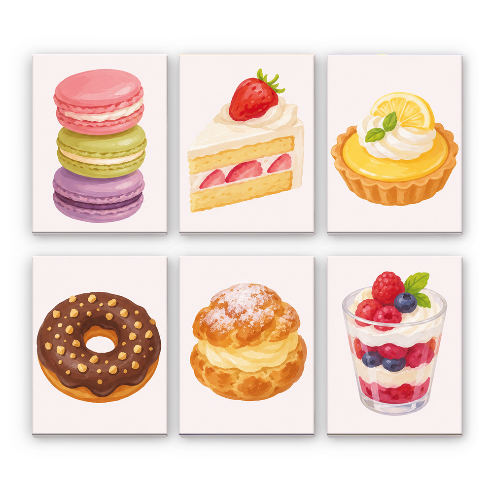 Delicias de postres pastel – Pintura por números
