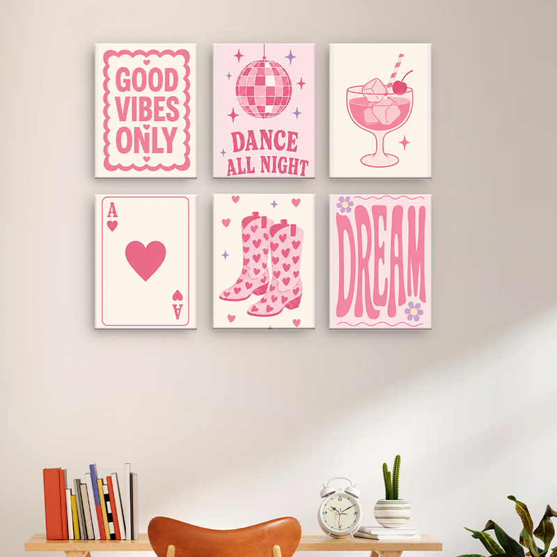 Vibras de fiesta rosa – Pintura por números