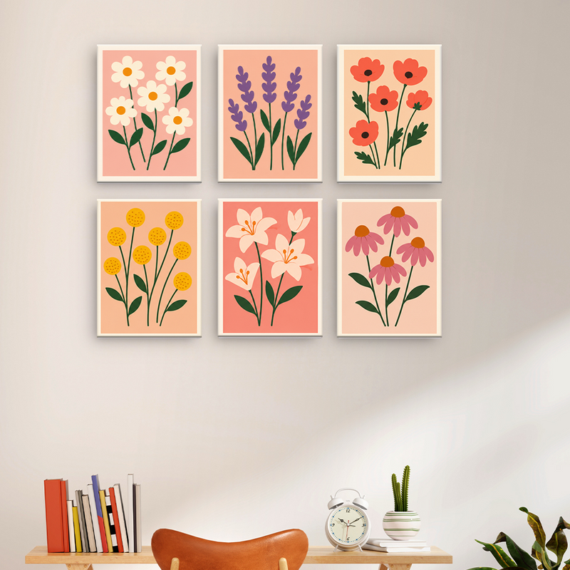 Flores sencillas del jardín – Pintura por números