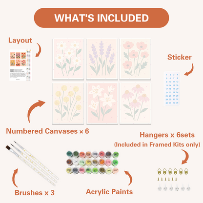 Flores sencillas del jardín – Pintura por números