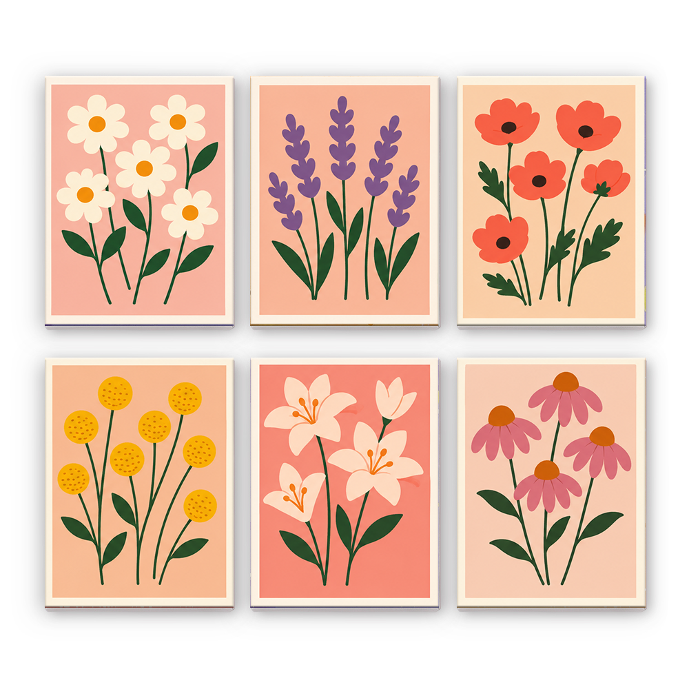 Flores sencillas del jardín – Pintura por números