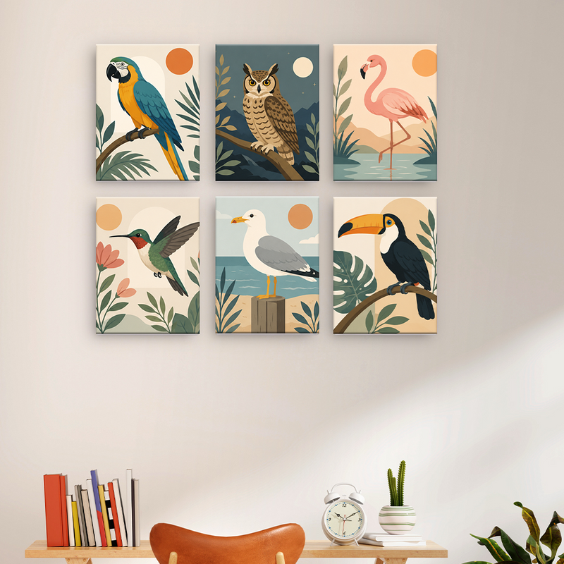 Colección de aves silvestres – Pintura por números