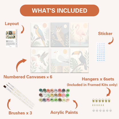 Colección de aves silvestres – Pintura por números