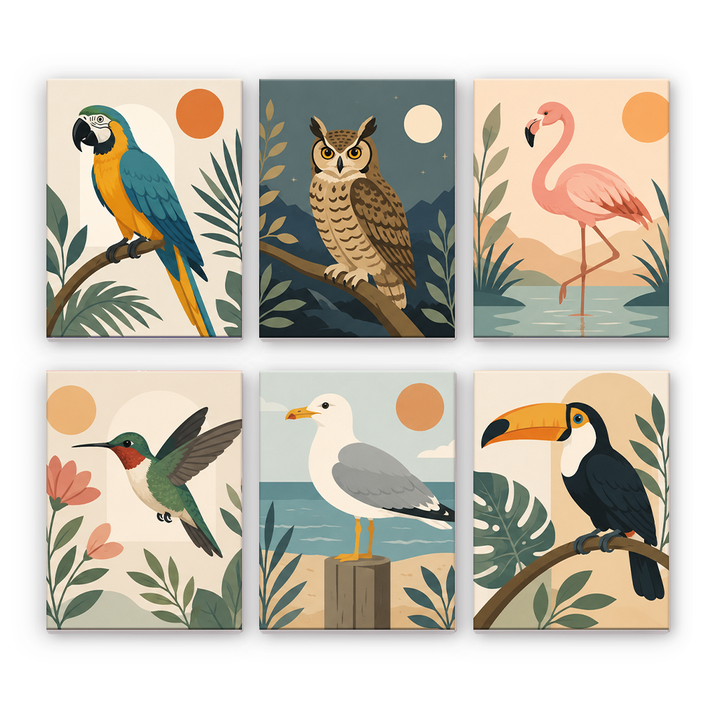 Colección de aves silvestres – Pintura por números
