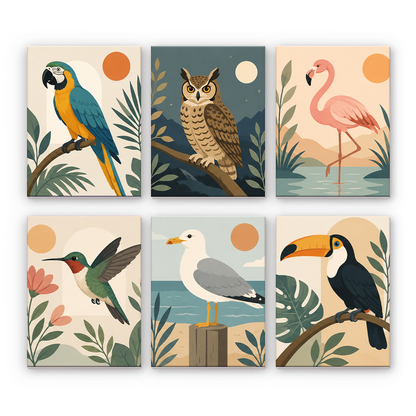 Colección de aves silvestres – Pintura por números