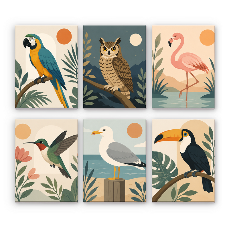 Colección de aves silvestres – Pintura por números