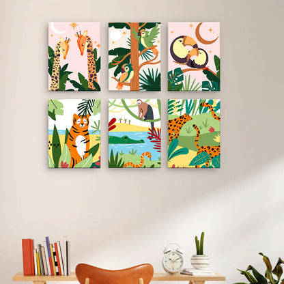 Collage de animales de la selva