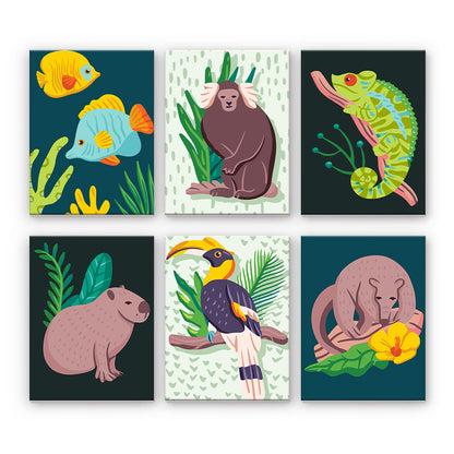 Animales de la selva lluviosa
