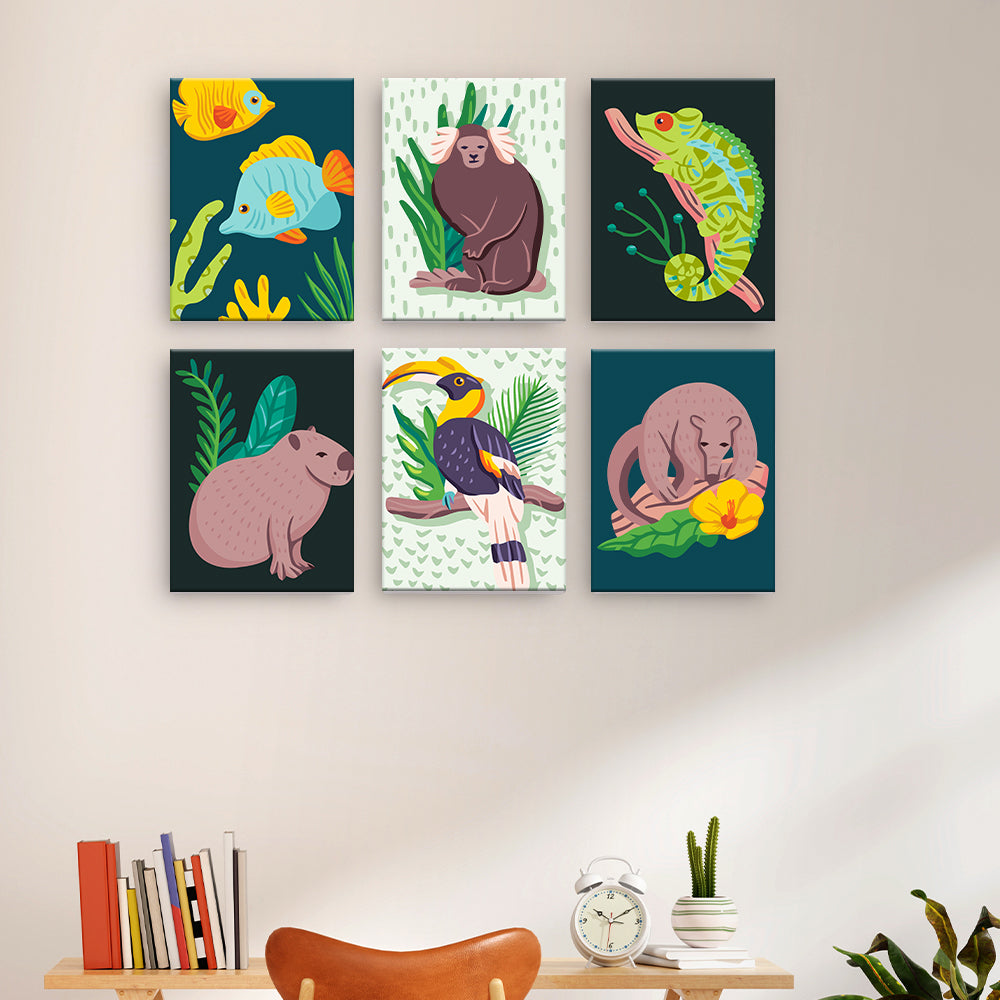 Animales de la selva lluviosa
