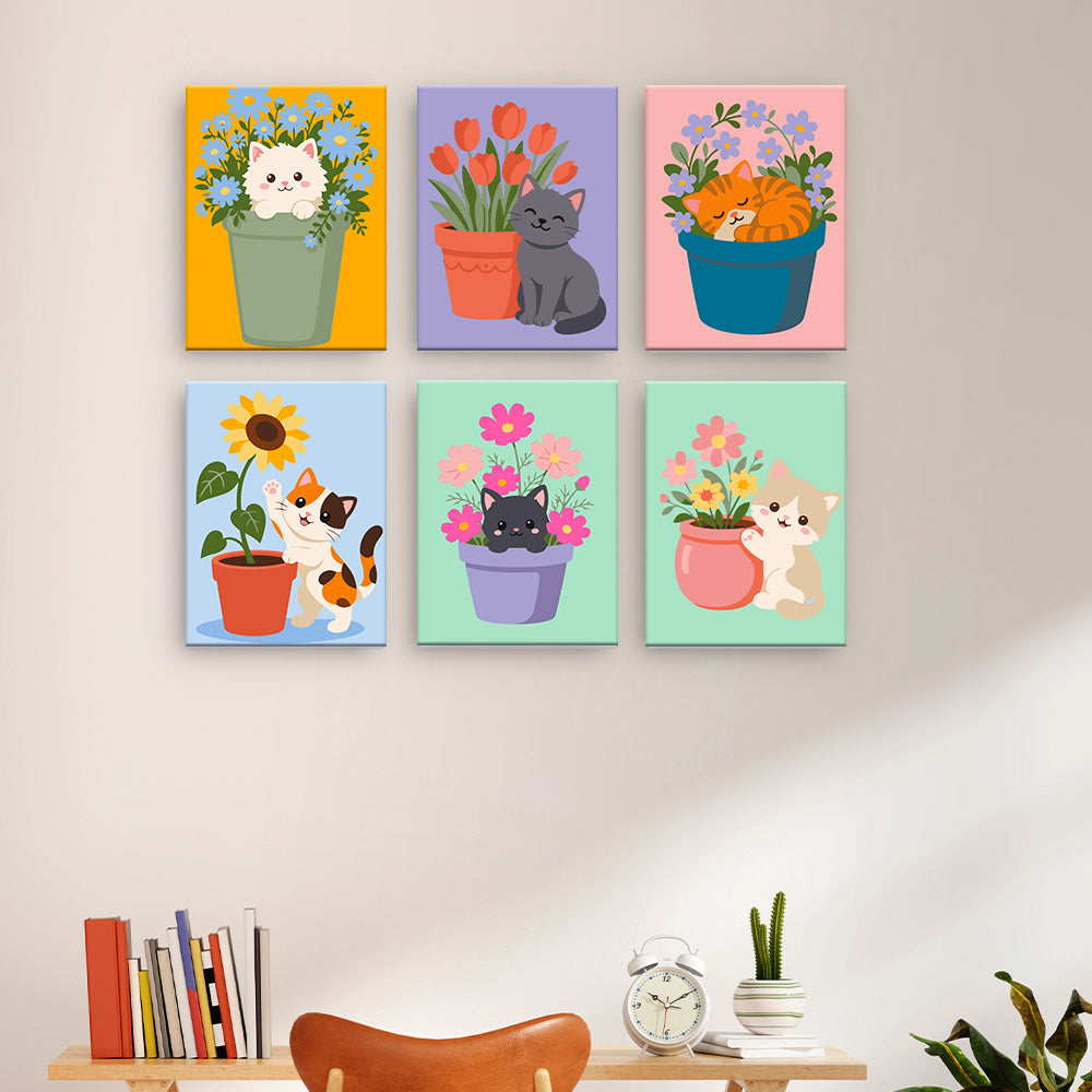 Gatos con Flores