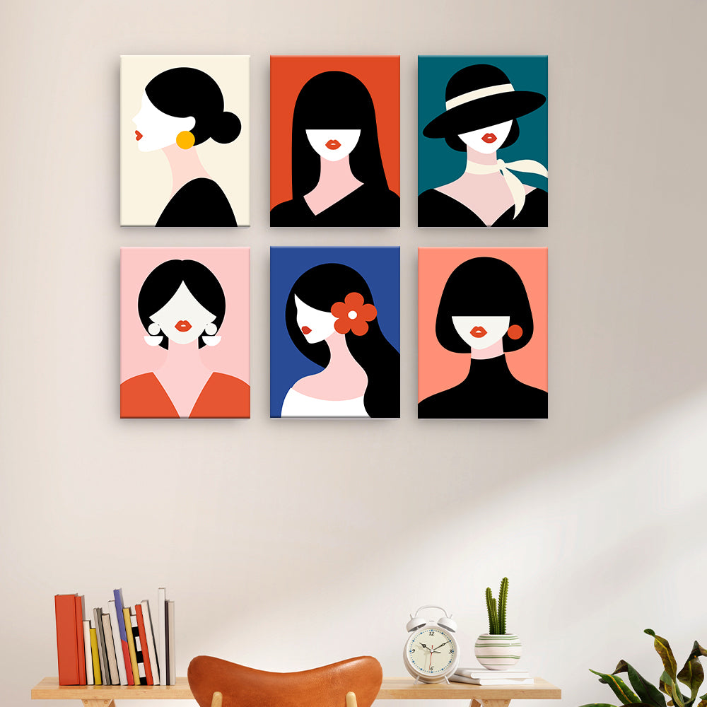 Retratos de mujeres de moda
