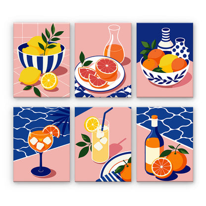 Bebidas cítricas de verano