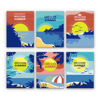 Carteles de playa de verano