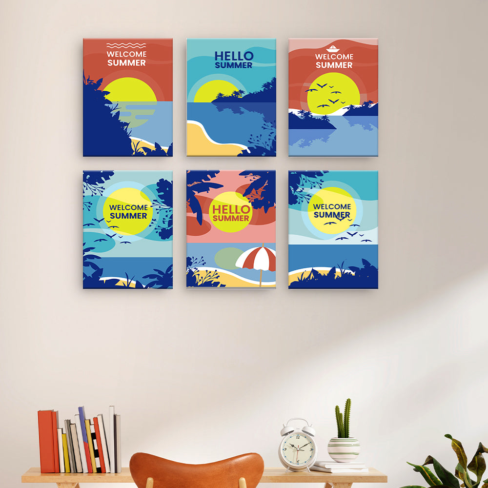 Carteles de playa de verano
