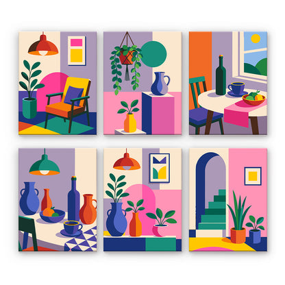 Interiores modernos y coloridos