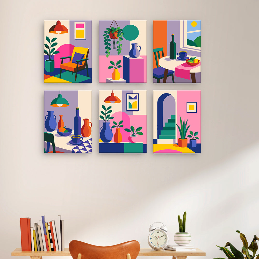 Interiores modernos y coloridos