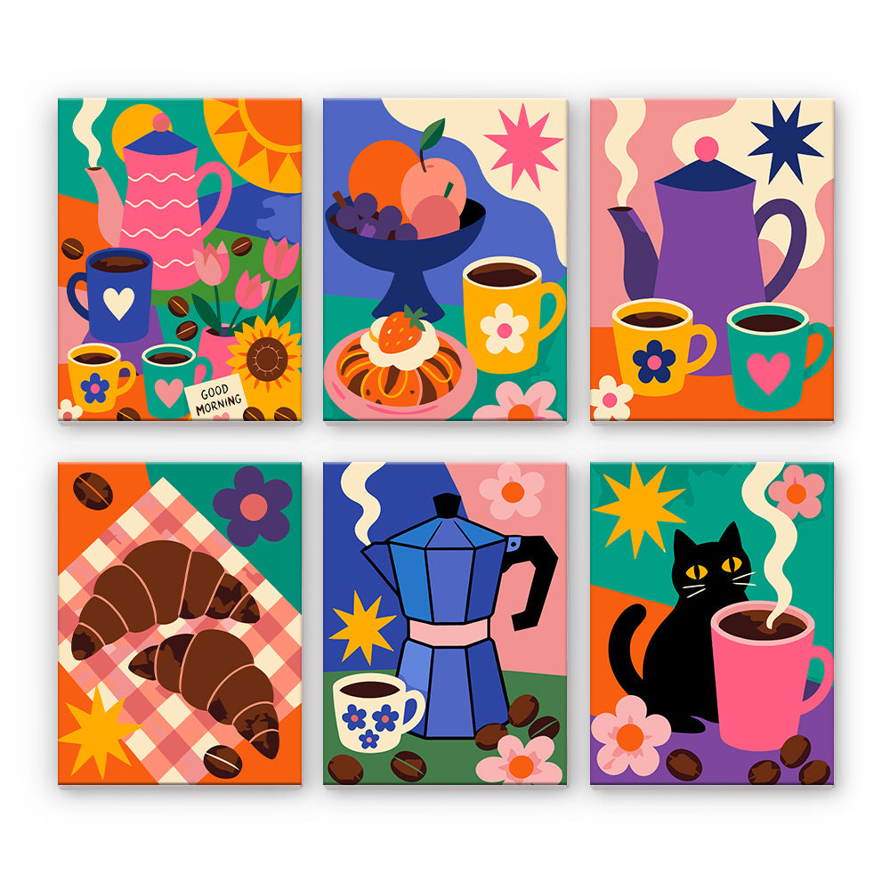 Acogedoras escenas de café