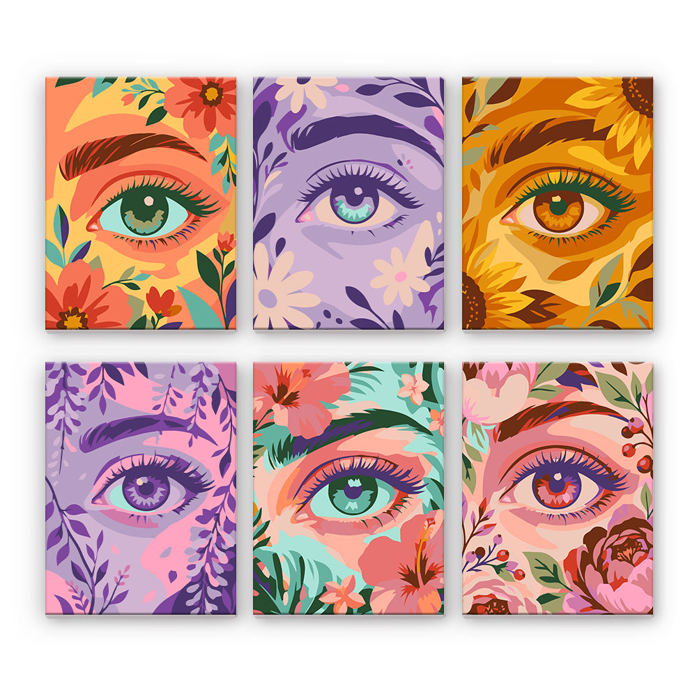 Retratos florales de ojos