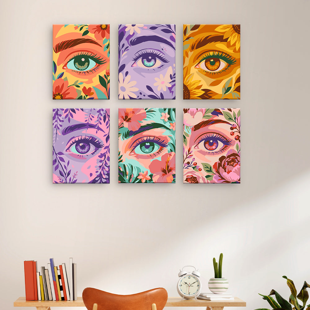 Retratos florales de ojos