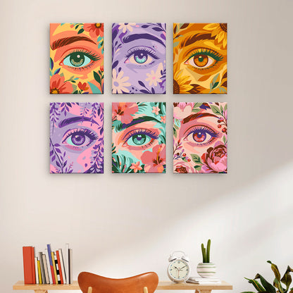 Retratos florales de ojos