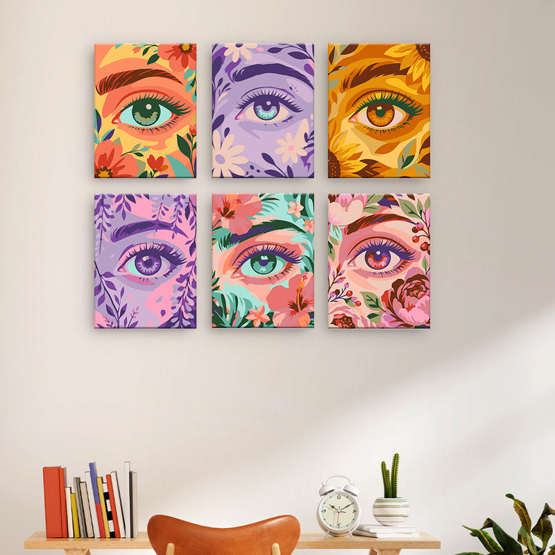 Retratos florales de ojos