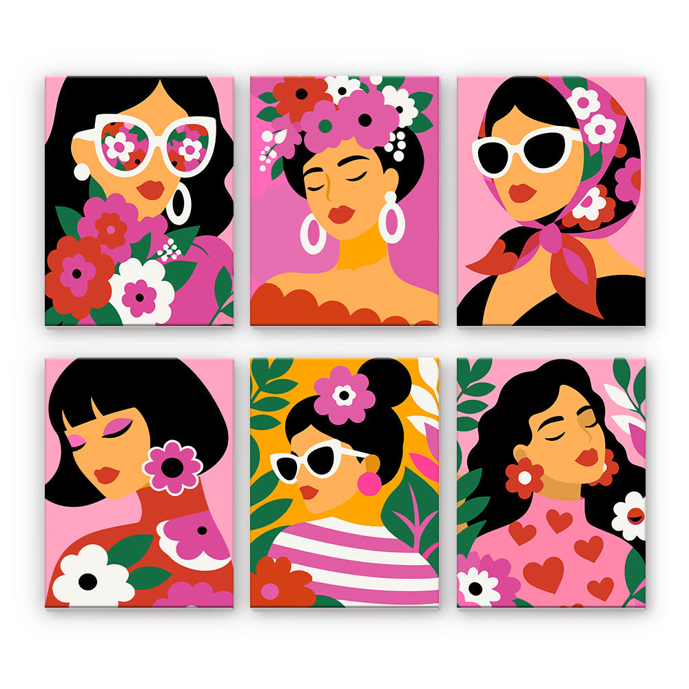 Retratos florales de mujeres
