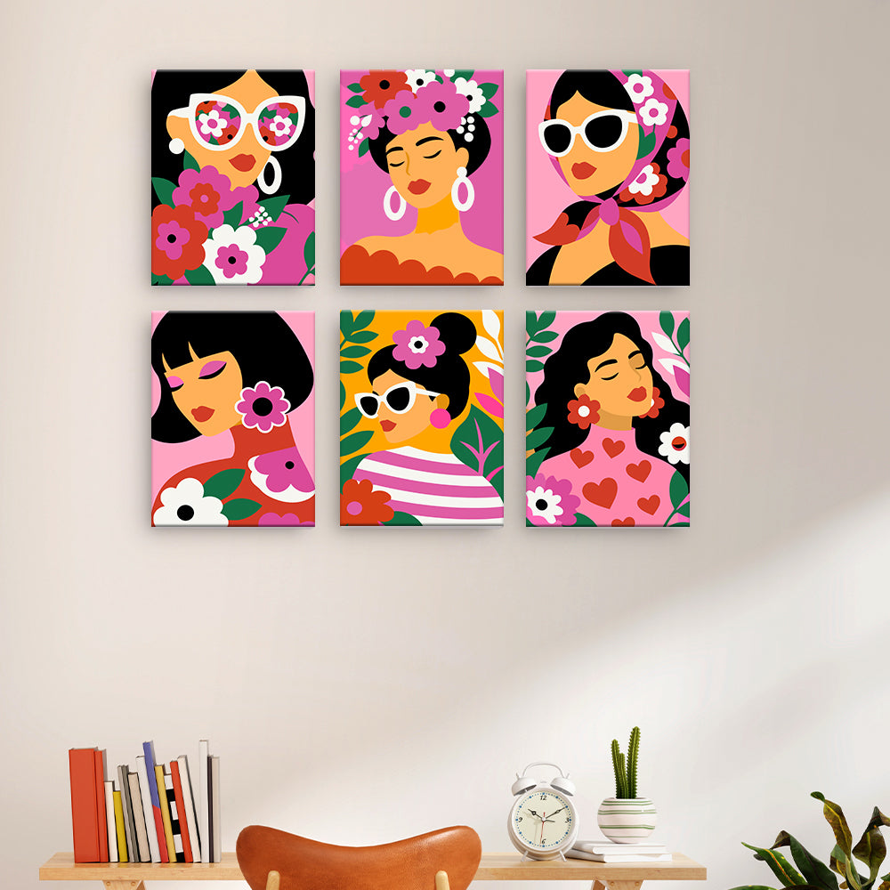 Retratos florales de mujeres