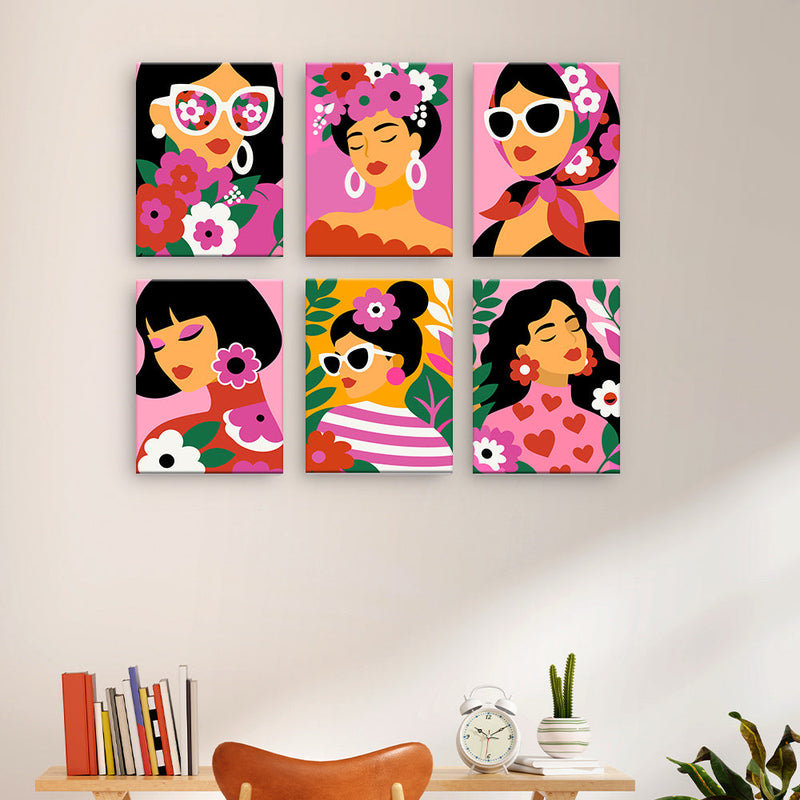 Retratos florales de mujeres