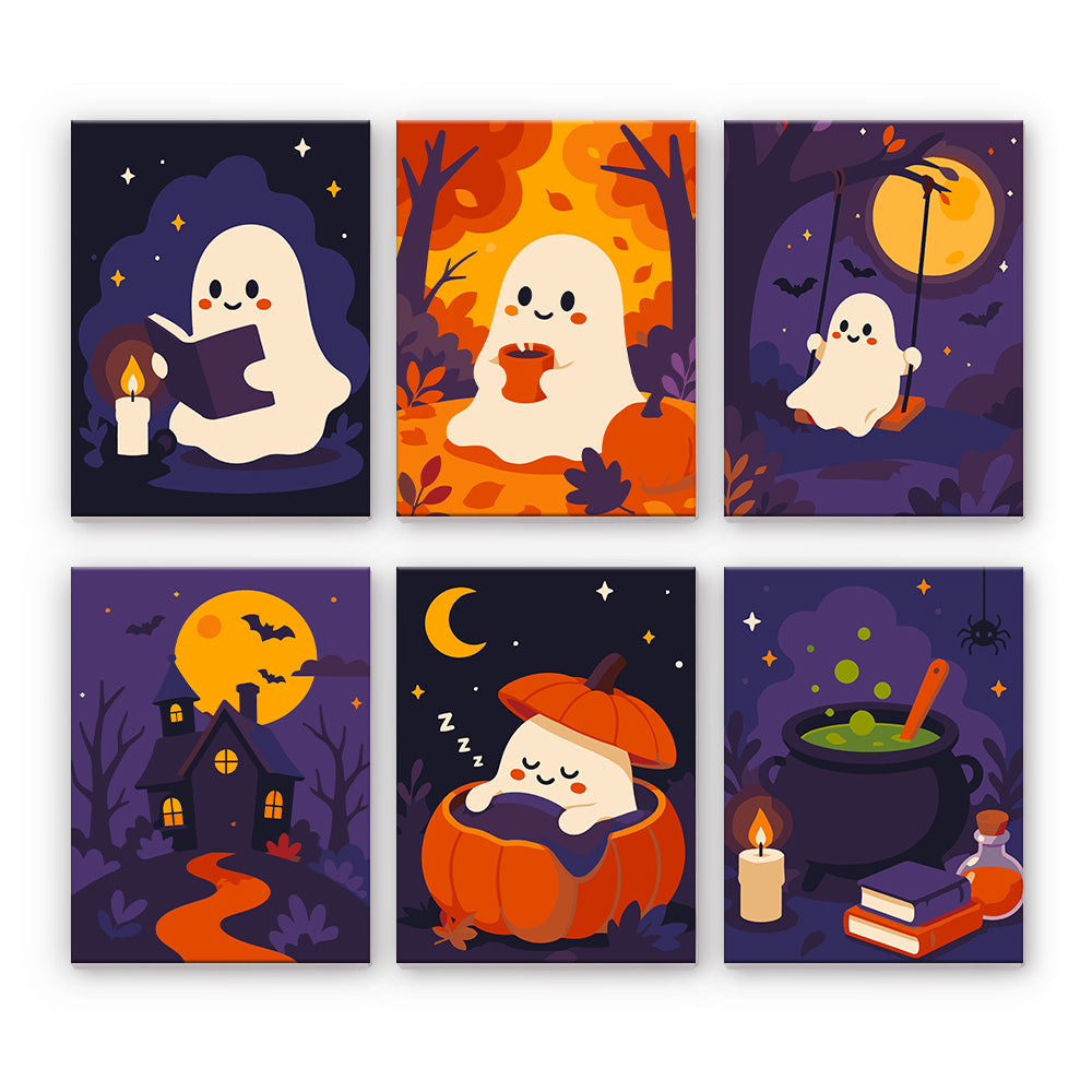 Acogedores fantasmas de Halloween