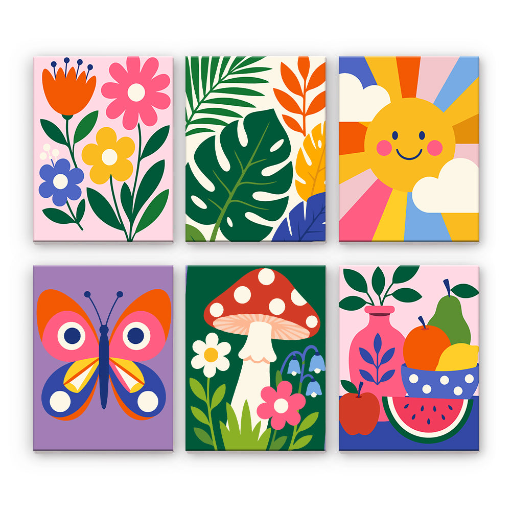 Iconos coloridos de la naturaleza