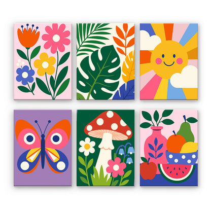 Iconos coloridos de la naturaleza